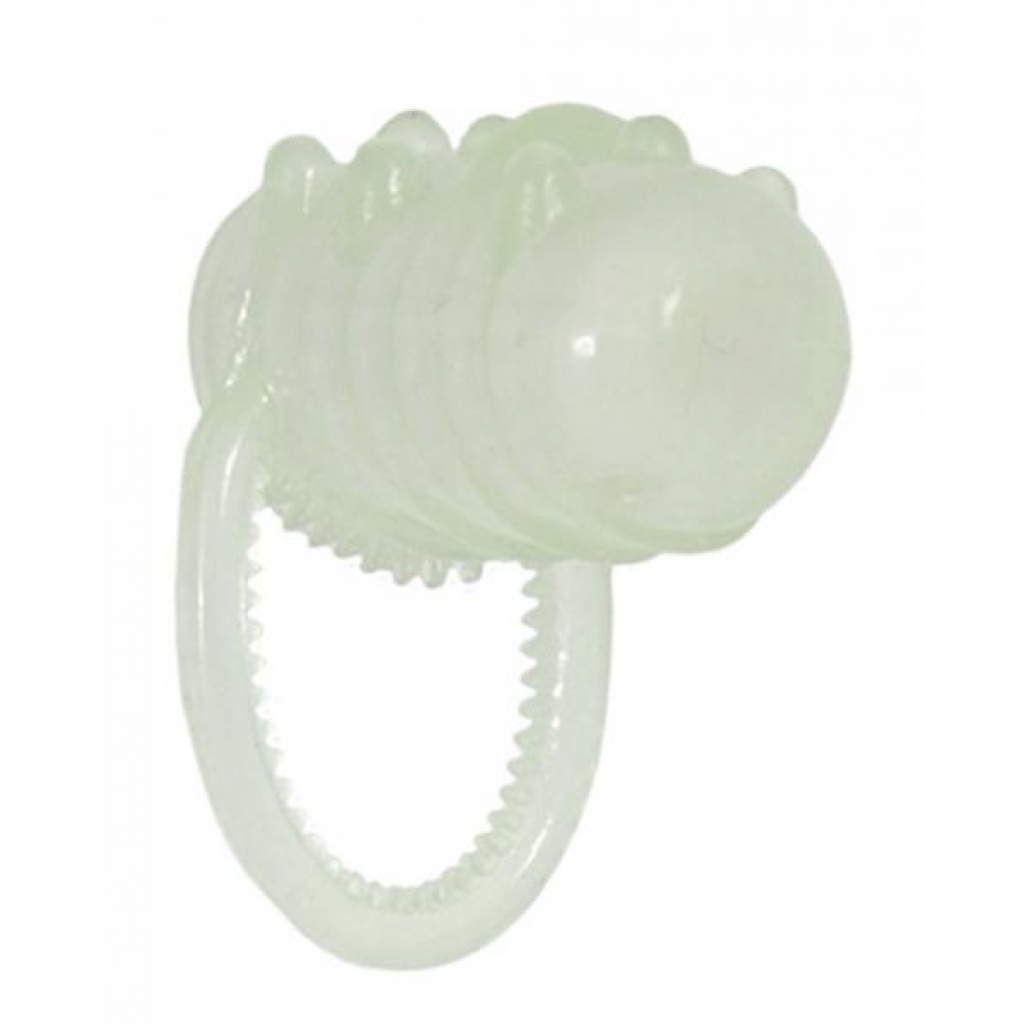 Tongue Dinger Glow in the Dark Vibrating Ring - Clear