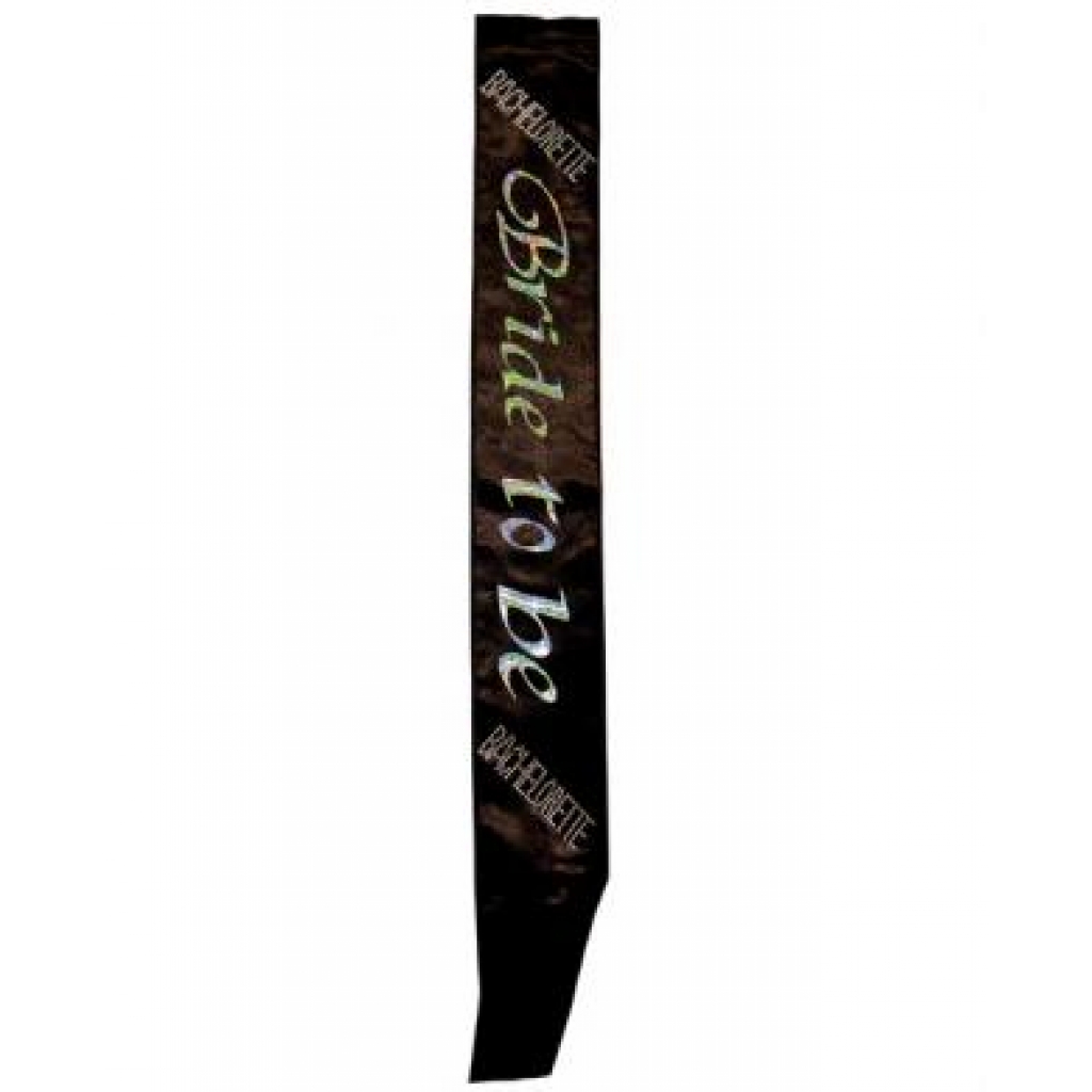 Non-Flashing Bachelorette Sash - Black