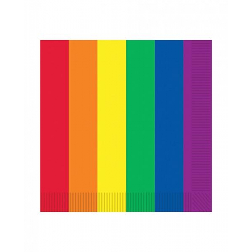 Pride Luncheon Napkins - Rainbow Pack of 16