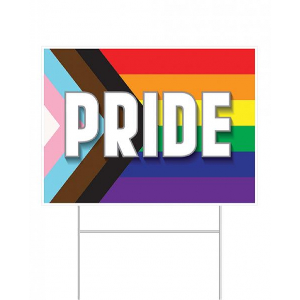 Pride Flag Plastic Yard Sign - Celebrate Diversity