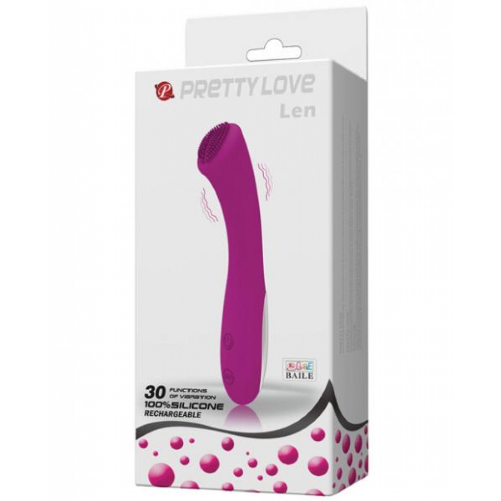 Pretty Love Len Rechargeable Wand - 30 Function - Purple