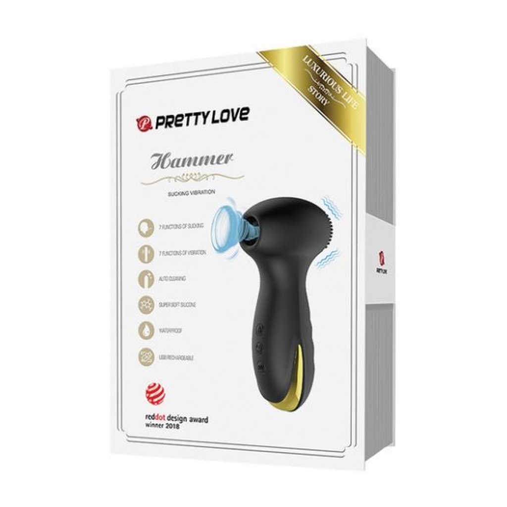 Pretty Love Hammer Sucking & Vibrating - Black & Gold