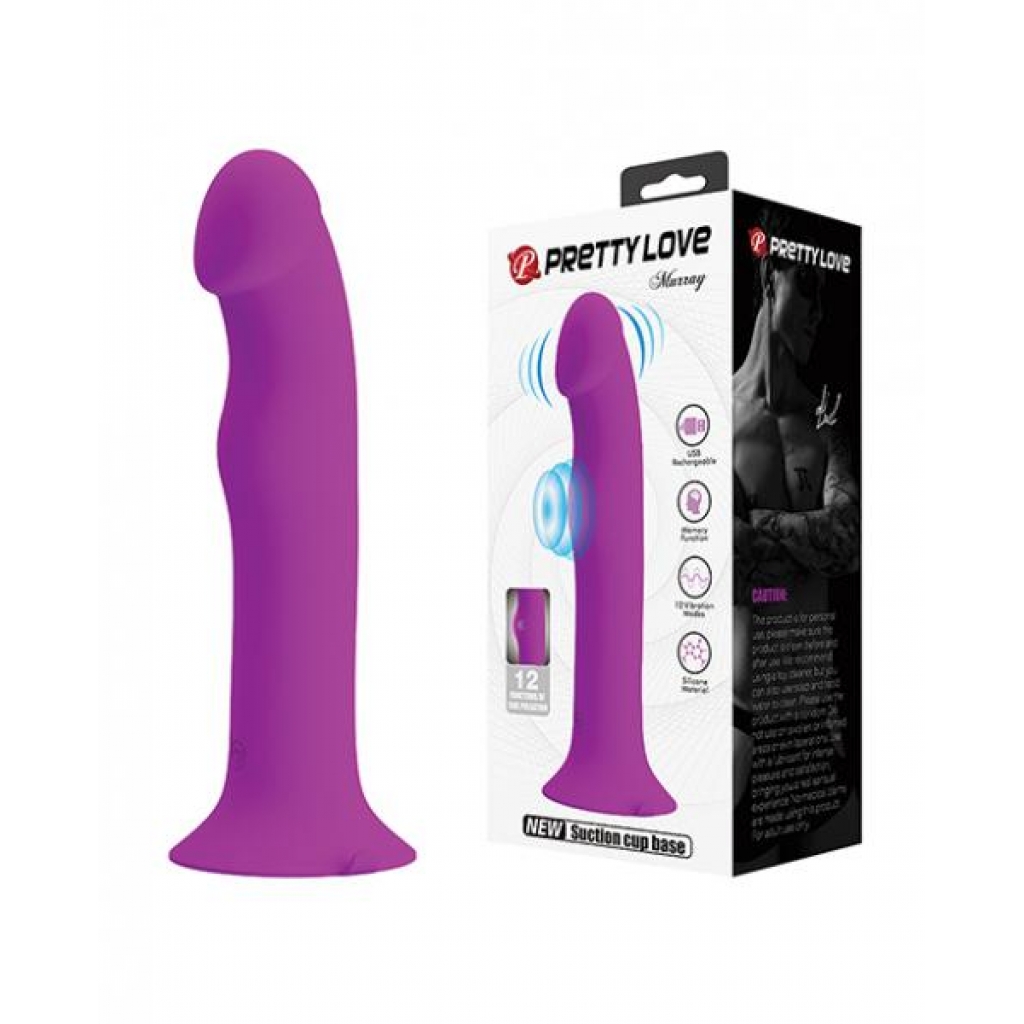 Pretty Love Murray Pulsating Dildo - Black Purple