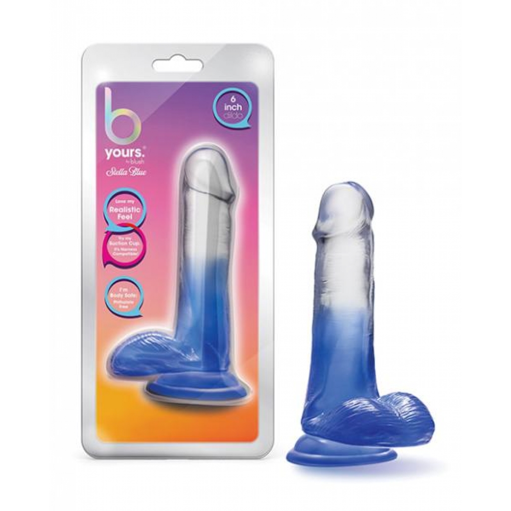 Blush B Yours Stella Blue Dildo - Stunning Vibrant Design