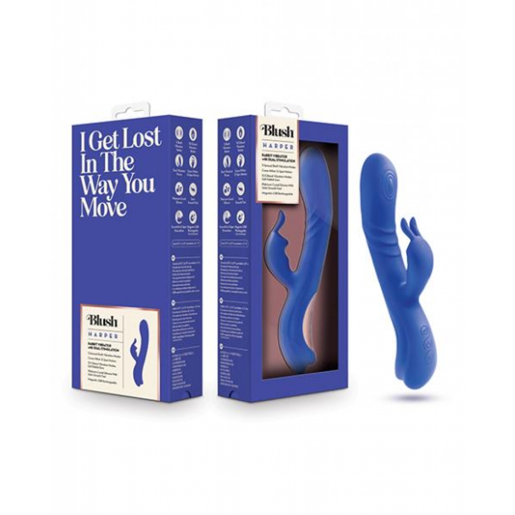 Blush Harper Rabbit Vibrator - Midnight Purple