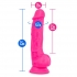 Vibrant 7.5-Inch Dual Density Neon Pink Dildo