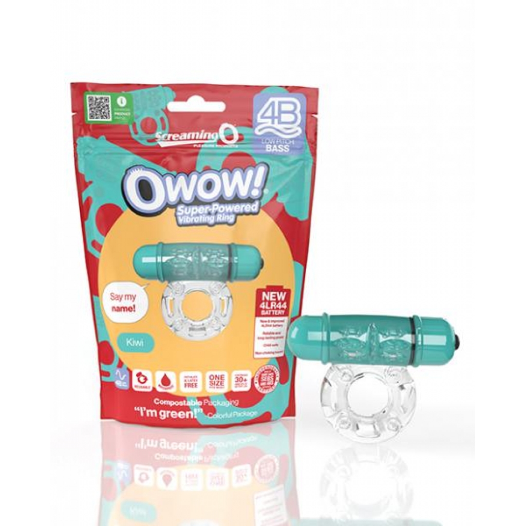 Screaming O 4B OWow Vibrating Cock Ring - Kiwi Green