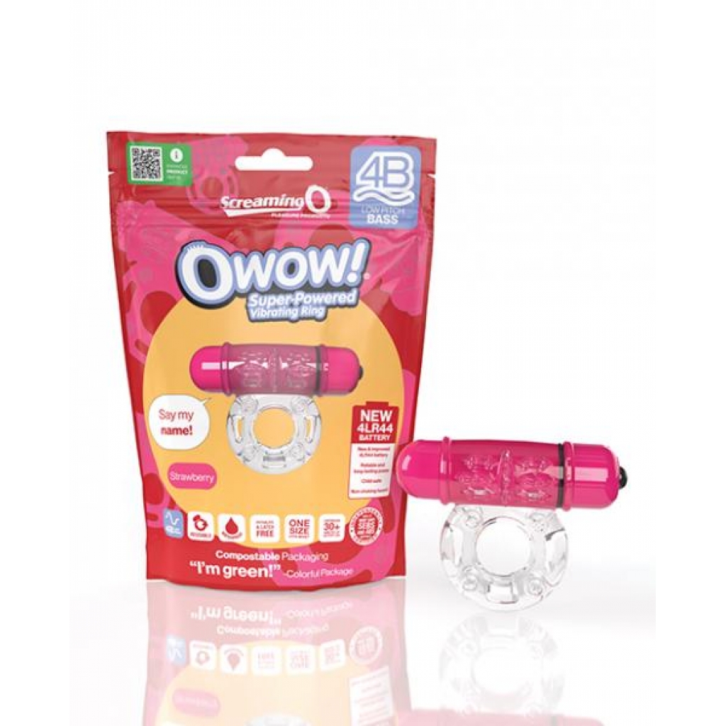 Screaming O 4B OWow Vibrating Ring in Strawberry Pink