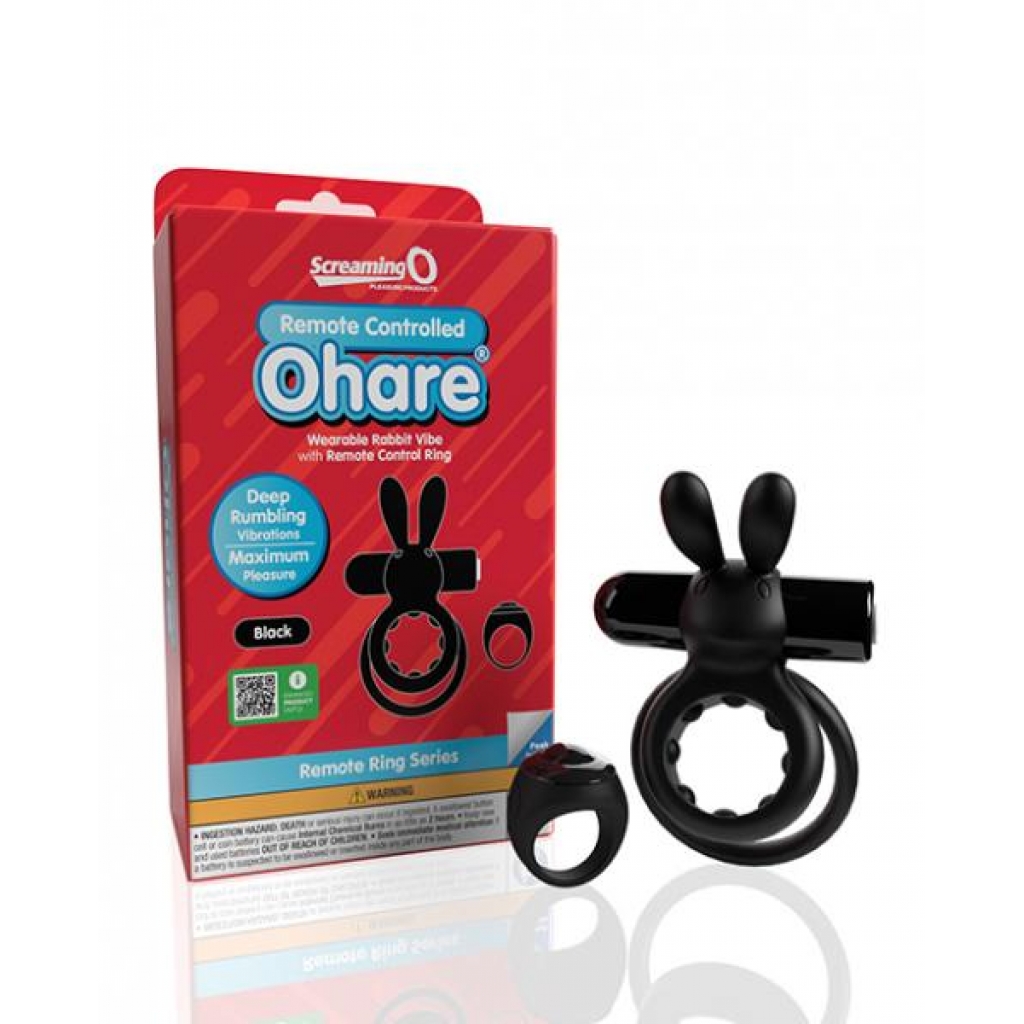 Screaming O Ohare Remote-Controlled Vibrating Ring - Black