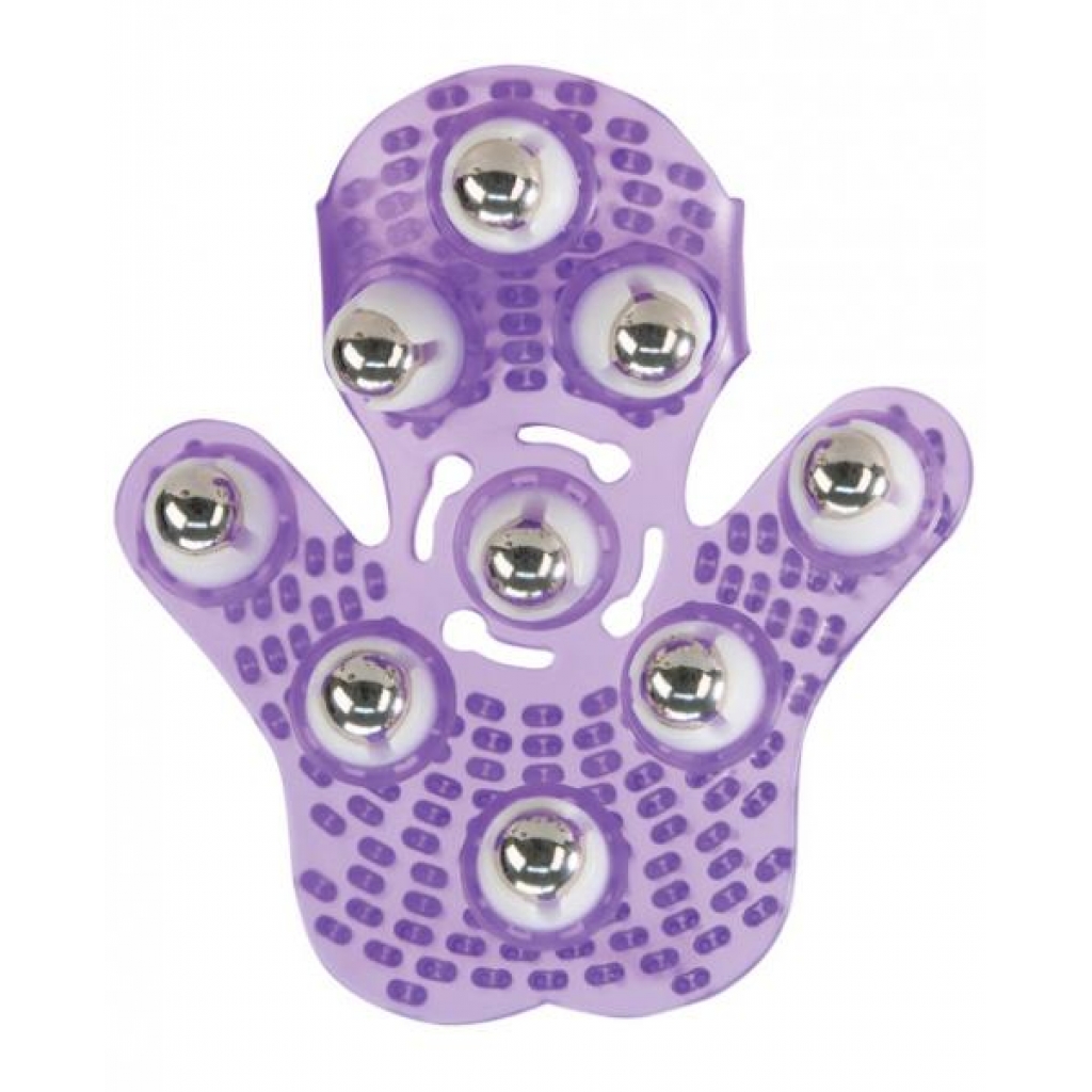 Roller Balls Massager - Purple Massage Glove