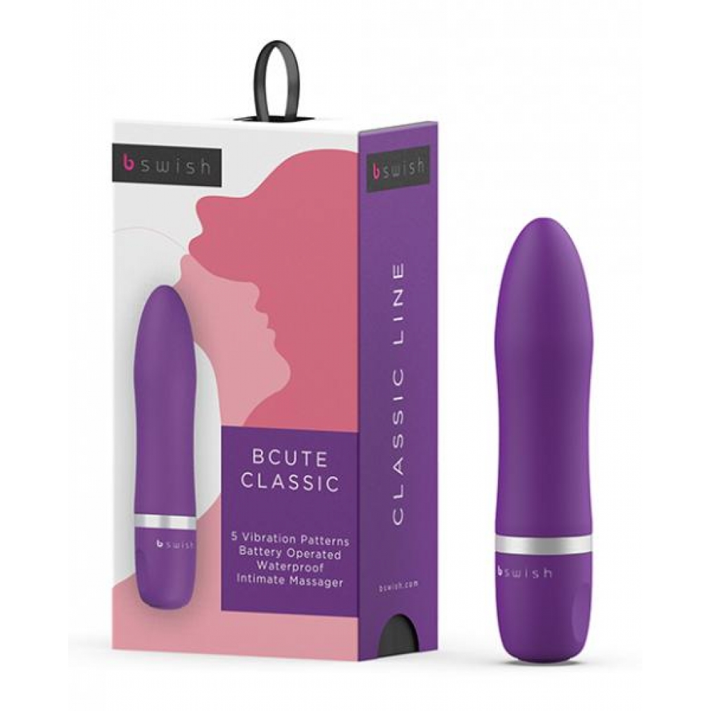 Bcute Classic Waterproof Silicone Massager - Purple