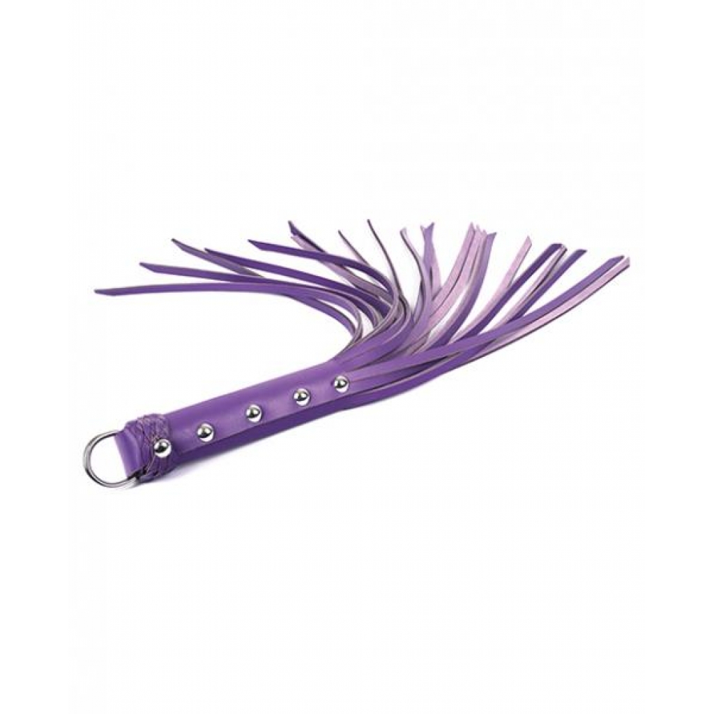 Spartacus 20-inch Leather Strap Whip - Purple