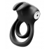 Thunder Rechargeable Vibrating Dual Cock Ring - Black