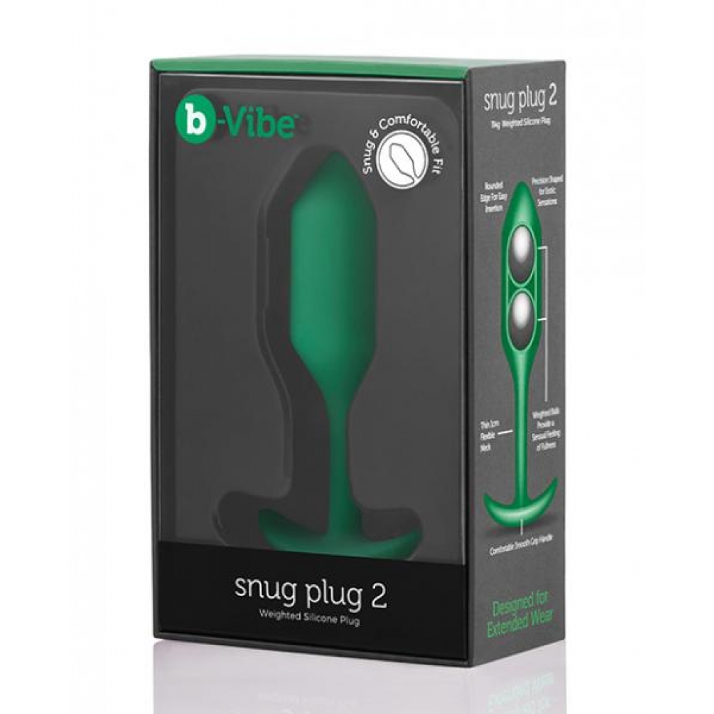 B-vibe Weighted Snug Plug 2 - 114G Green