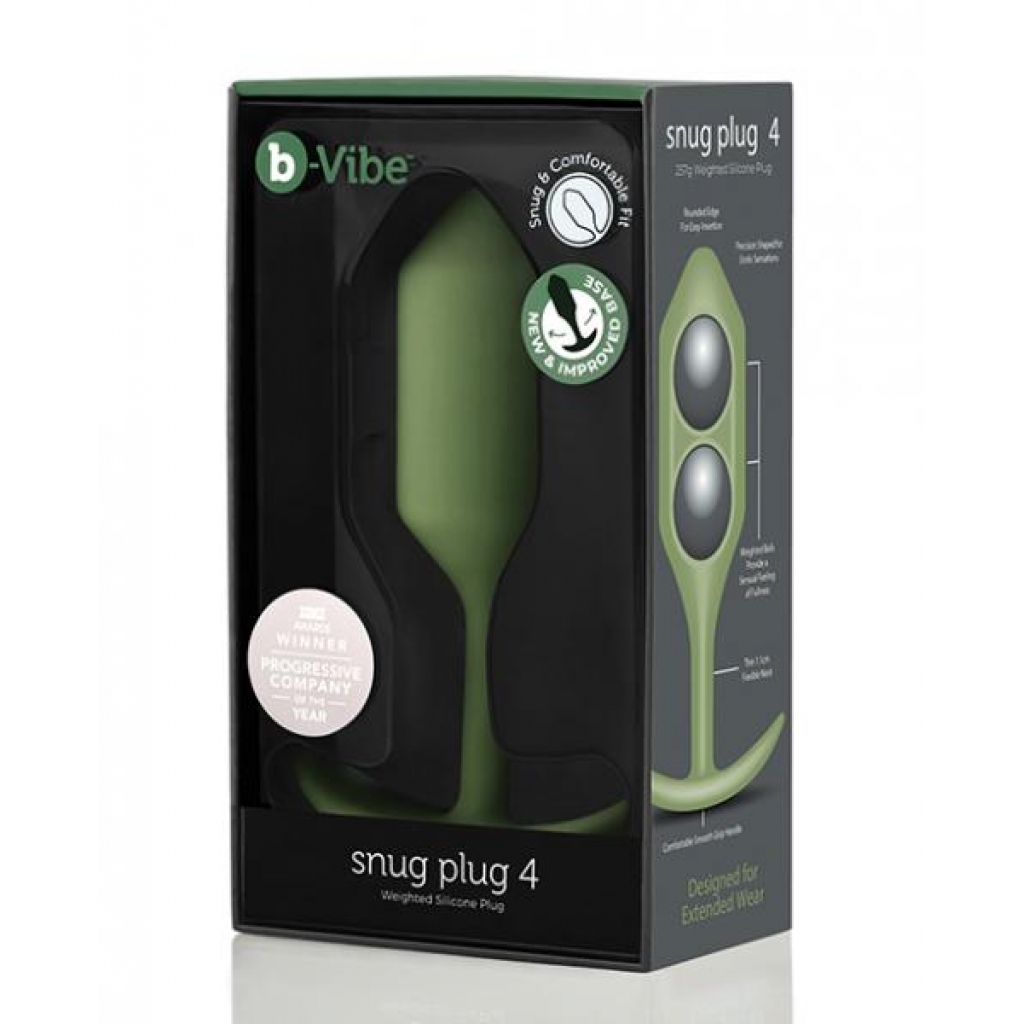 B-vibe Weighted Snug Plug 4 - Army Green