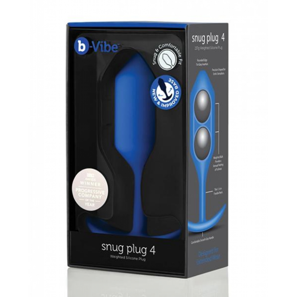 B-Vibe Weighted Snug Plug 4 - 256g Navy Blue