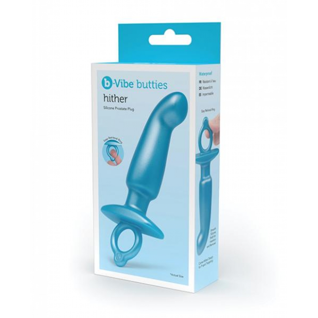 B-vibe Butties Hither Tapered Prostate Plug - Blue