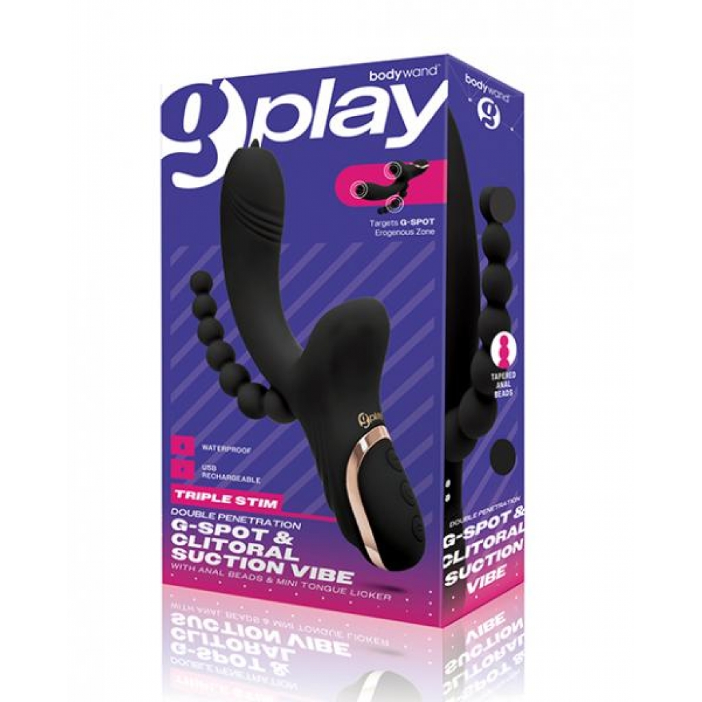 G-Play Triple Stimulation Vibrator - Black