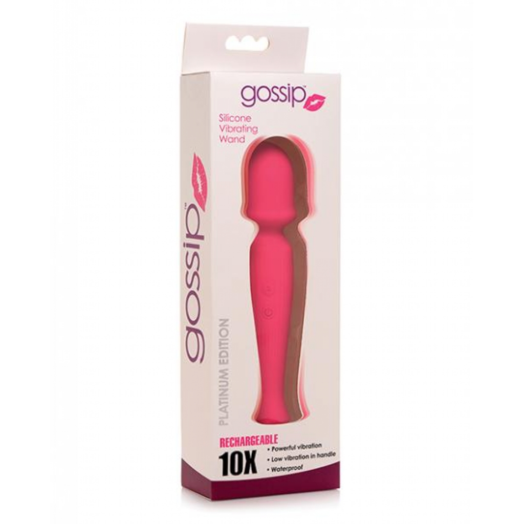 Curve Novelties Gossip Silicone Vibrating Wand - Magenta Red