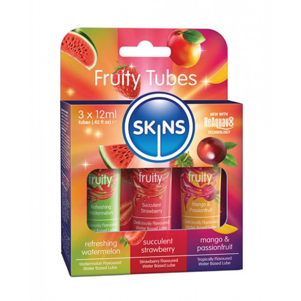 Skins Fruity Flavored Lubricants - Pack of 3 (12ml Tubes)