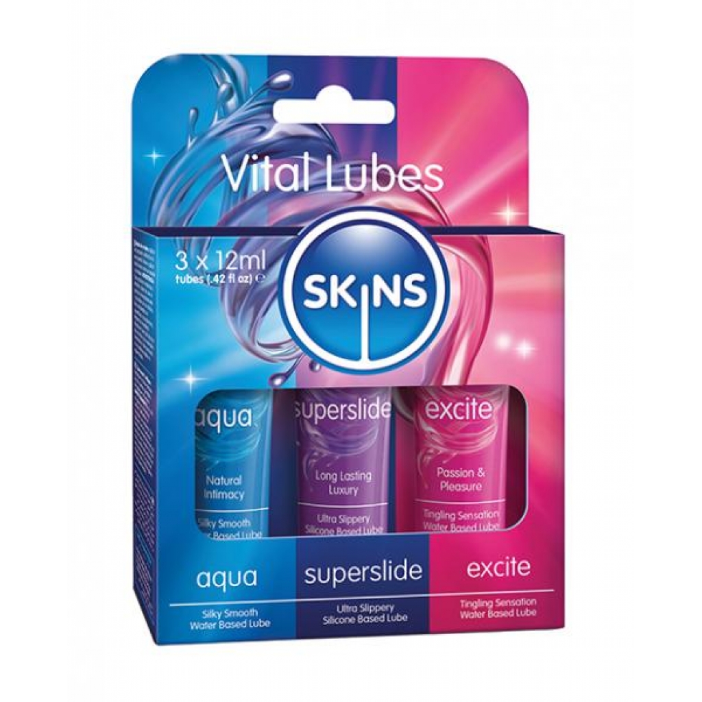 Skins Vital Lubes - Pack of 3 X 12 ml Tubes