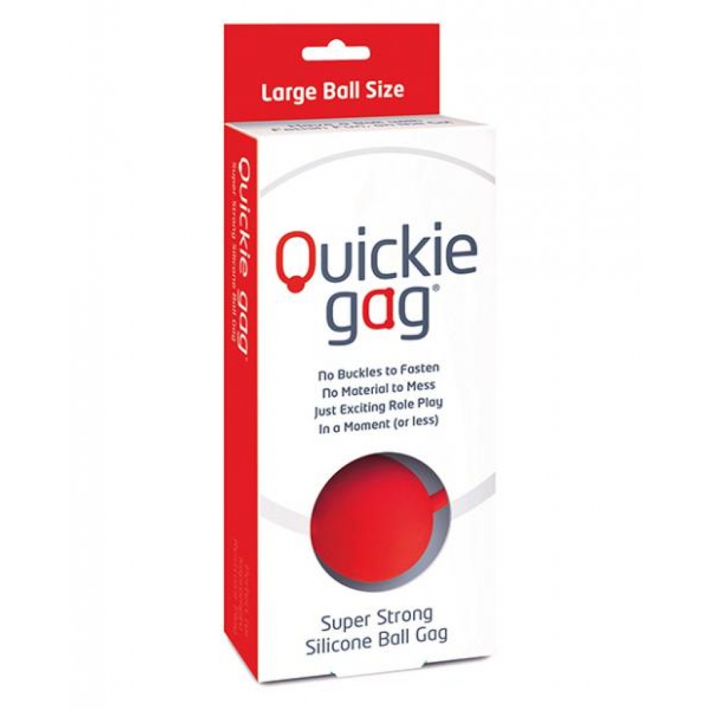 Quickie Ball Gag - Large, Red