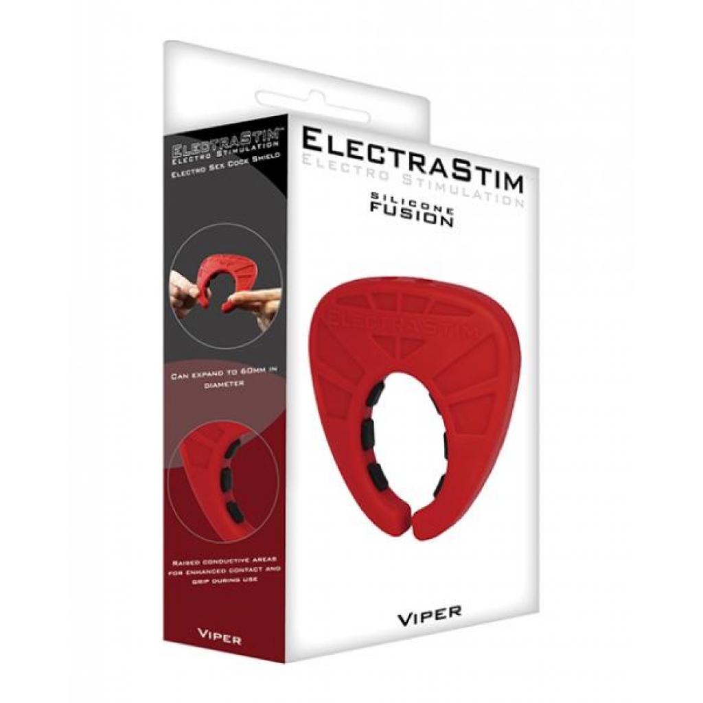 Electrastim Silicone Fusion Viper Cock Shield - Red