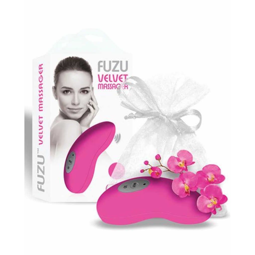 Fuzu Velvet Massager - Neon Pink