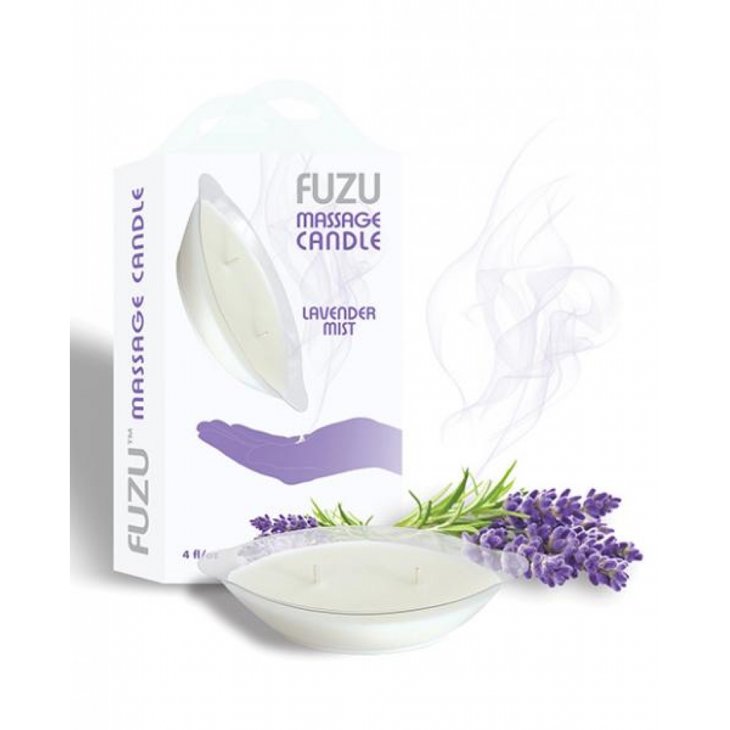 Fuzu Massage Candle - 4 Oz Lavender Mist White