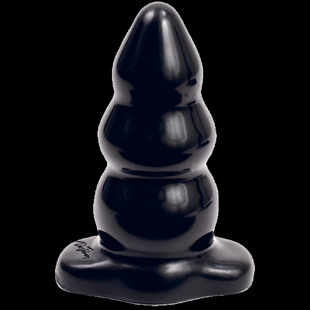 Triple Ripple Butt Plug - Large Black