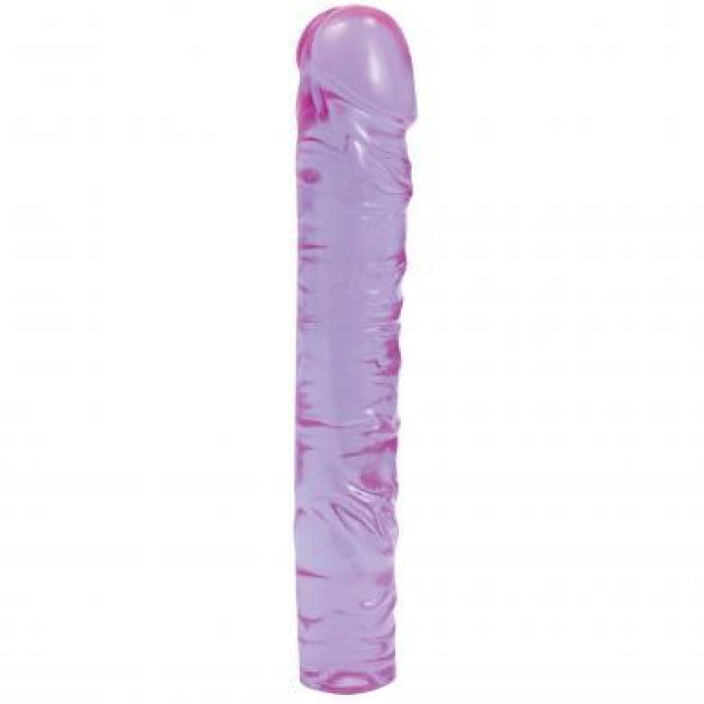 Crystal Jellies 10in Classic Dildo - Purple