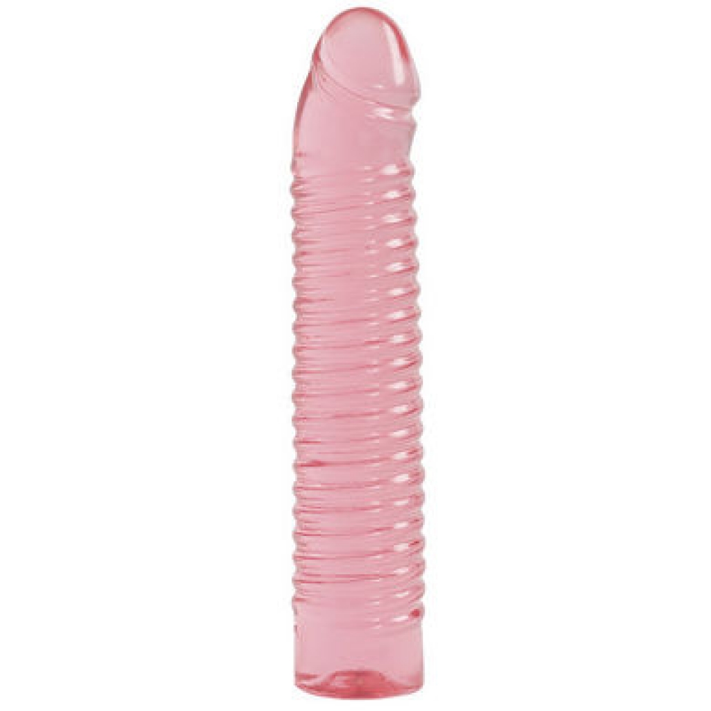 Vivid Ribbed Jellie Cock - Sunrise Pink