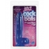 Jelly Jewels Cock and Balls Suction Cup - Blue