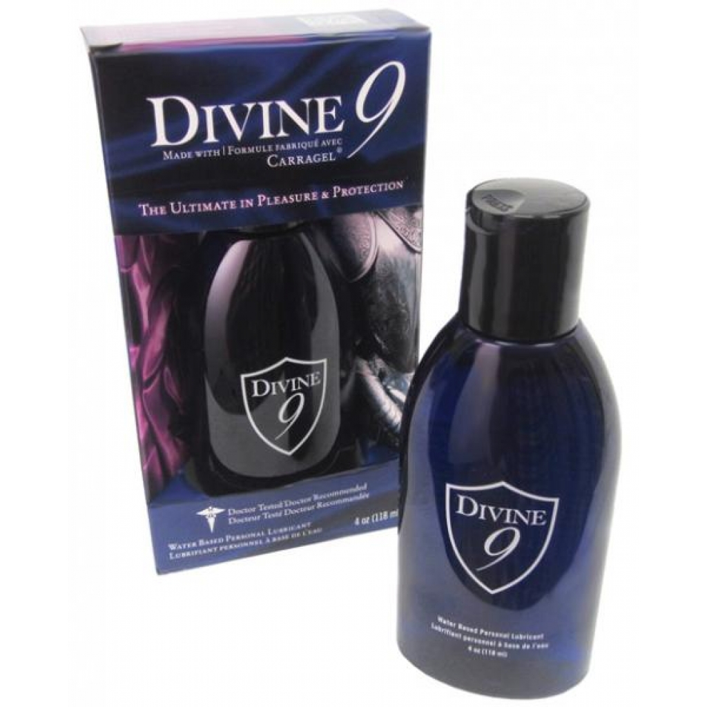 Divine 9 Lubricant Bottle 4 ounces Clear