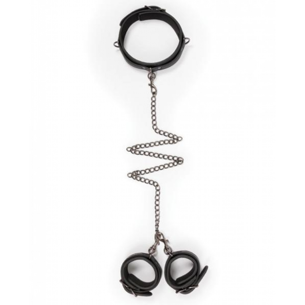 Easy Toys Collar & Wrist Restraint Set - Black