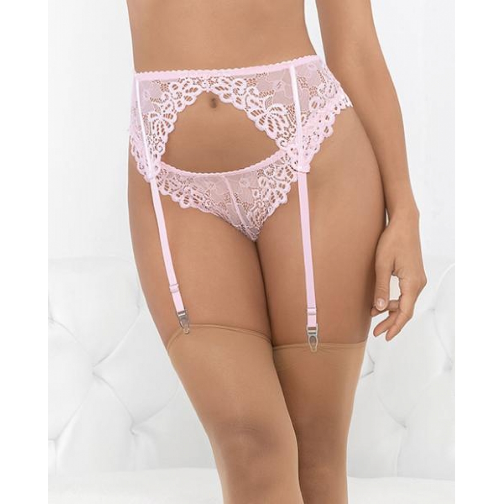 Lace Romance Garterbelt - Pink