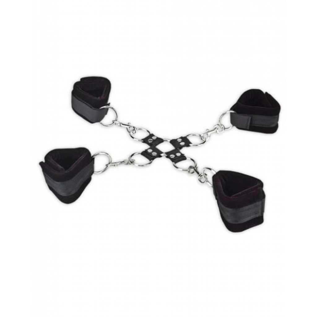 Lux Fetish 5 Piece Hogtie Set - Black