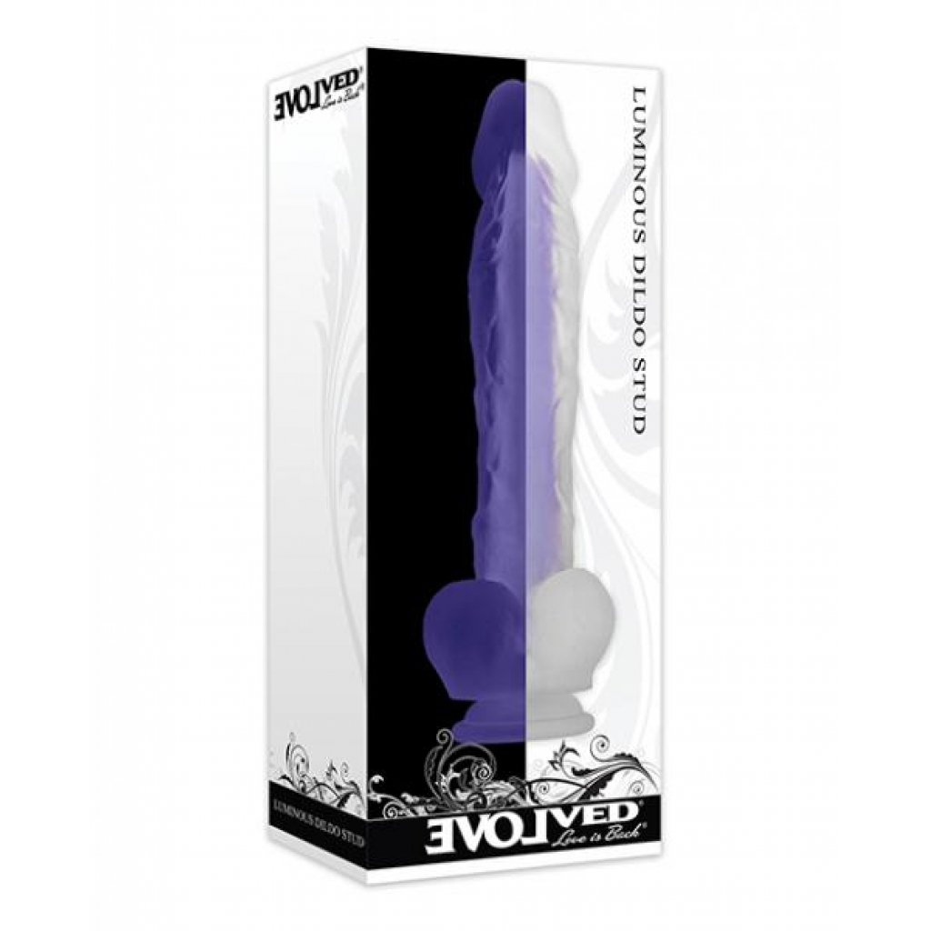 Evolved Luminous Dildo Stud Non-Vibrating - Purple