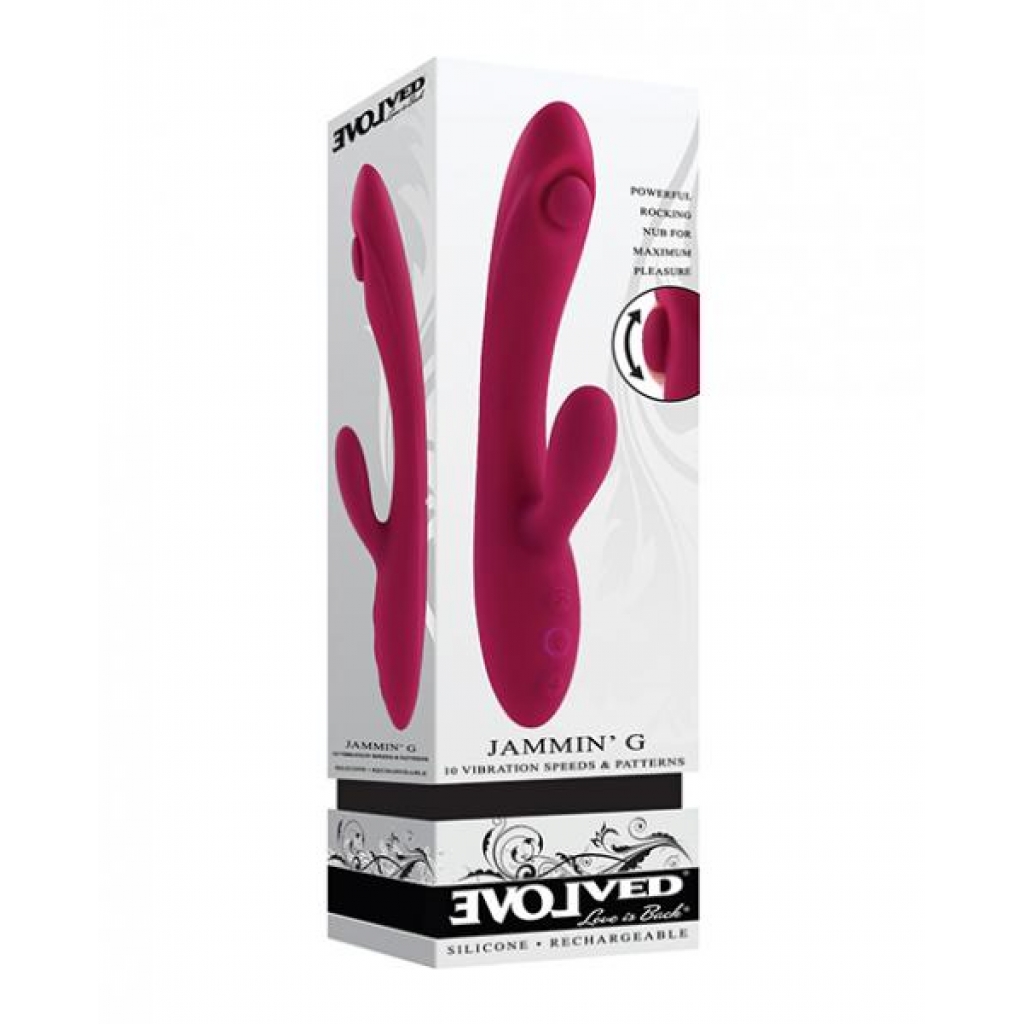 Evolved Jammin' G Prostate Massager - Burgundy Red