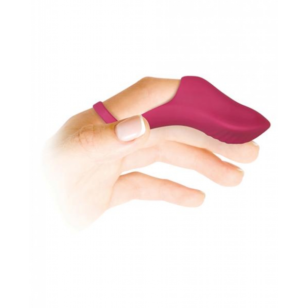 Premium Burgundy Rechargeable Finger Ring Vibrator