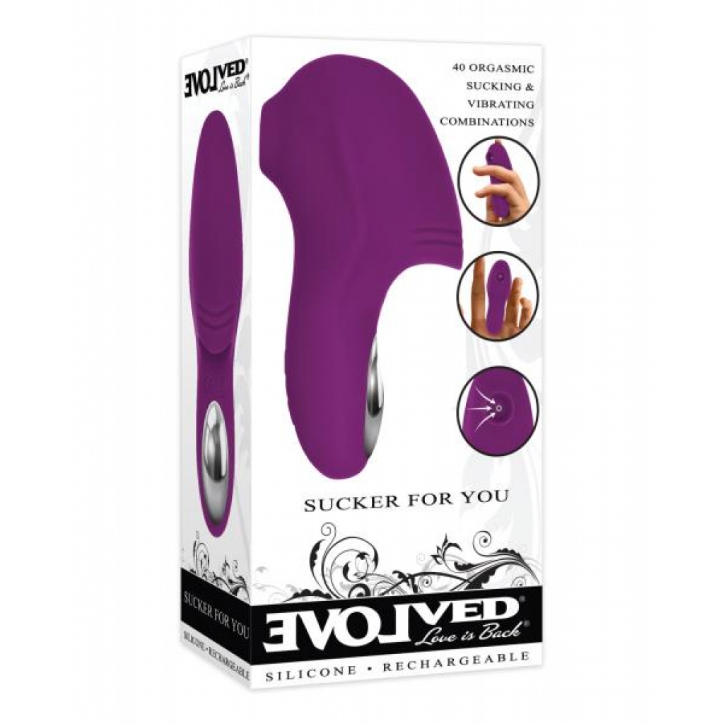 Evolved Sucker For You Finger Vibe - Purple