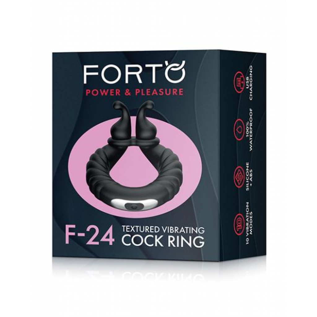 Forto F-24 Textured Vibrating Cock Ring - Ultimate Enhancement