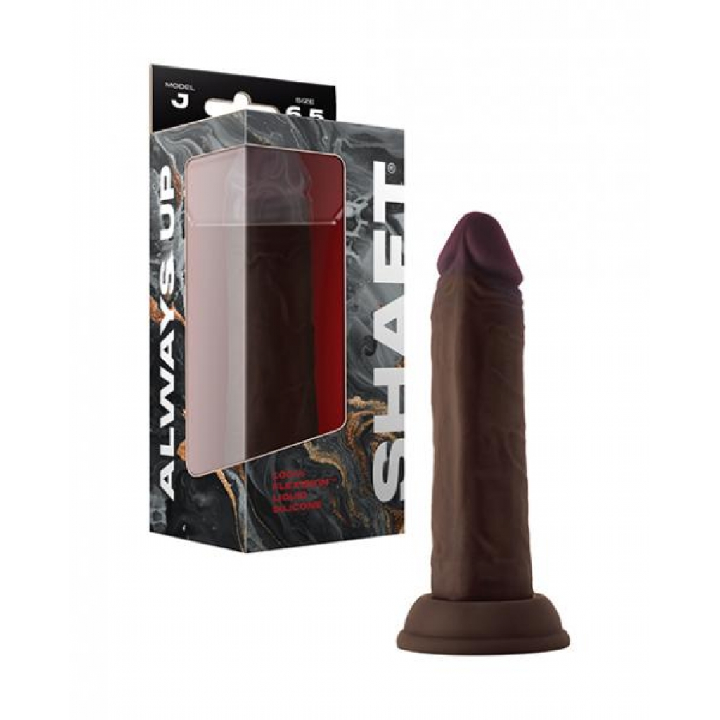 Shaft Model J Flexskin Liquid Silicone Dong - Mahogany