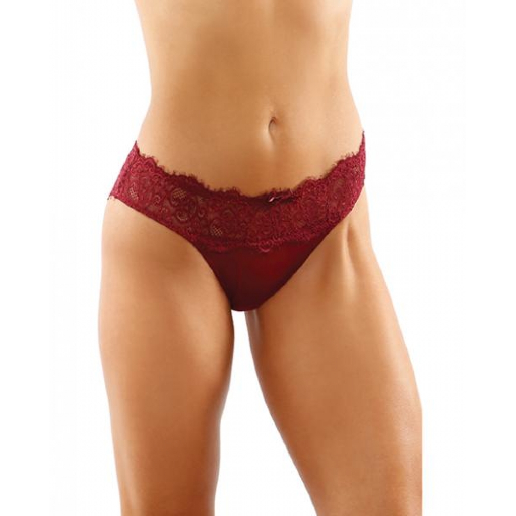 Ivy Eyelash Lace Panty with Criss Cross Back