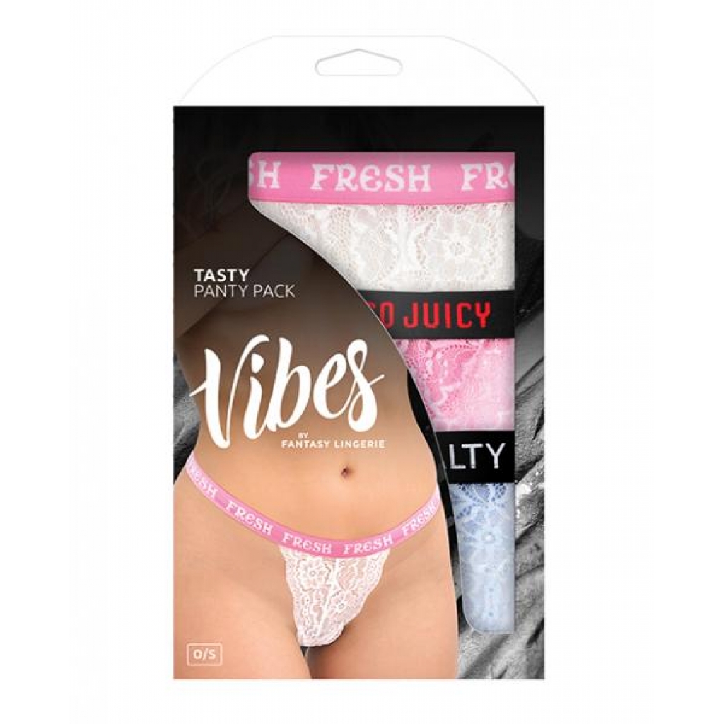 Vibes Tasty 3 Pack Thongs - Fun and Flirty