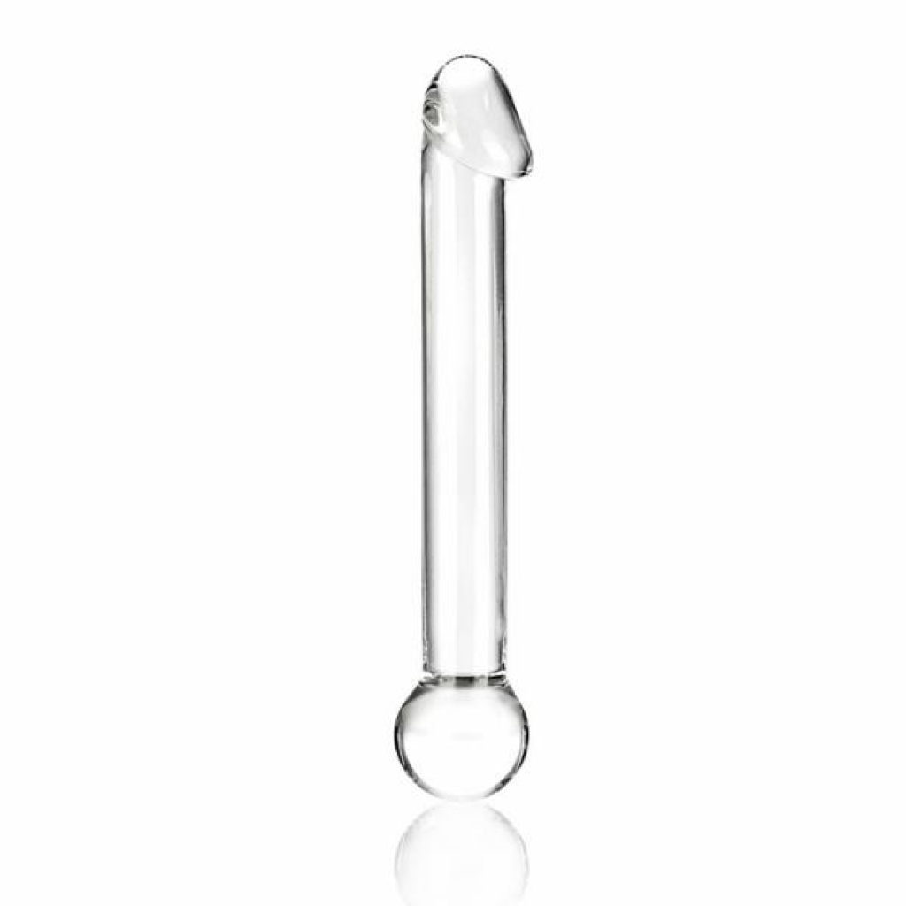 7 Inch Realistic Head Glass Dildo - Clear