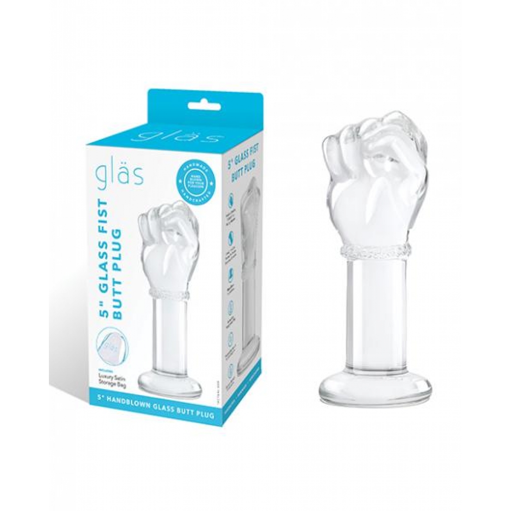 Glas 5 Fist Butt Plug - Clear