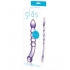 Purple Rain Ribbed Glass Dildo