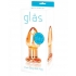 Glas Over Easy Glass Butt Plug - Orange