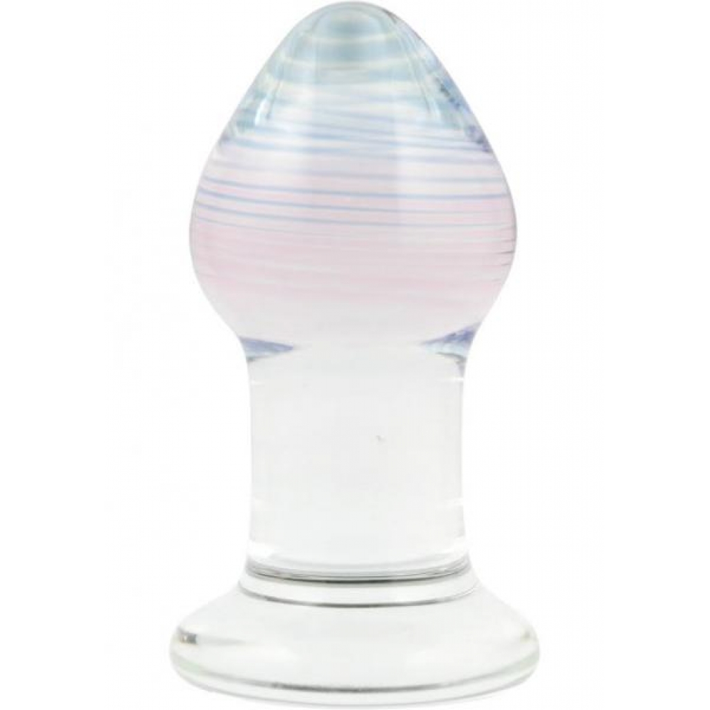 Glas Amethyst Rain Glass Butt Plug - Gold